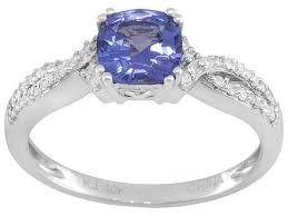 Explore what diamond and gold jewelry can do to upgrade your look! This Lovely Tanzanite Ring Is From Jtv Com Item Number Is Cau060 Description 0 85ct Square Cushion Tanzanite With 12 White Gold Rings Gemstones Jtv Jewelry
