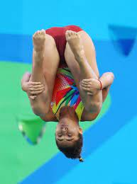At the 1984 summer olympics in los angeles, four diving events (2 for men and 2 for women) were contested during a competition that took place at the olympic swim stadium of the university of southern california (usc), from 5 to 12 august, comprising 80 divers from 29 nations. Maha Amer Of Egypt Competes In The Women S Diving 3m Springboard Preliminary Women S Diving Gymnastics Photos Diving