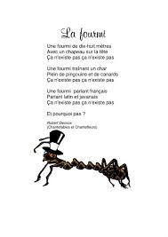 Fun French Poem That Can Be Adapted