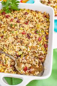 Tangy raspberry vinegar complements the nutty flavor of the rice, while dried cranberries provide unexpected bursts of sweetness. Wild Rice Dressing Gf V Family Food On The Table