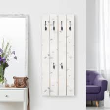 wandgarderobe holz pusteblumen light haken schwarz hochformat landhausstil wandgarderobe idee