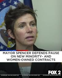 Nearly one week after halting new city construction contracts tied to  minority- and women-owned business goals, St. Louis Mayor Cara Spencer  publicly defended the move