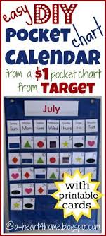 a heart for home sew your own pocket chart calendar from a