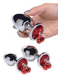 Amazon.com: Red Gem with Bells Anal Plug Set : Health & Household