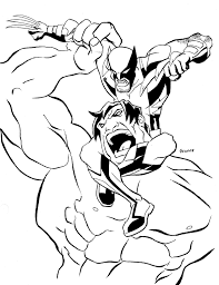 Sample colors pages for marvel. Marvel Superheroes Wolverine And Hulk Coloring Page Printable