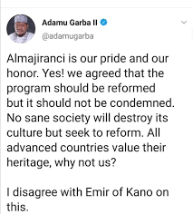I was born at miango, near jos in plateau state. Garba Almajiri Is Our Pride I Disagree With Sanusi