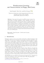 Pdf Reinforcement Learning And Neuroevolution In Flappy Bird Game