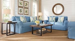 I adore the color blue. Blue White Brown Living Room Furniture Decorating Ideas