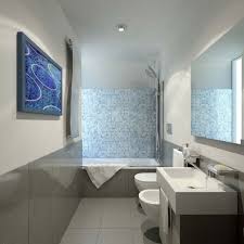 Kleines Bad Einrichten Ideen Graue Fliesen Blaue Mosaik Wanne Dusche Kleine Badezimmer Moderne Kleine Badezimmer Badezimmer Renovieren