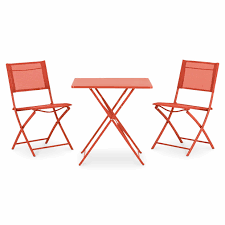 Saba Vermillion Metal 2 Seater Bistro Table Departments Diy At B Amp Q Bistro Set Metal Bistro Chairs Bistro Table