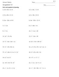 Give the smallest answer first separated with a comma. 33 Solving Trinomial Equations Worksheet Worksheet Resource Plans