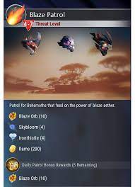 Once you've reached the end . Dauntless Patrols Quests And Rewards Millenium
