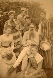 The author Leo Tolstoy with his family in Yasnaya Polyana