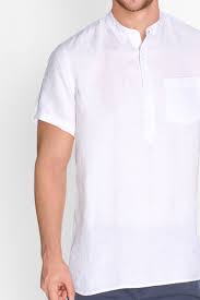 Chemise regular fit col tunisien. Tibet Chemise Manches Courtes 49ti1cs415 Blanc Homme Des Marques Et Vous