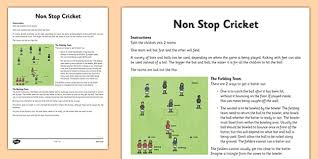 How to use nonstop in a sentence. Non Stop Cricket Instructions Teacher Made