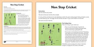 How to use nonstop in a sentence. Non Stop Cricket Instructions Teacher Made
