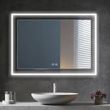 The modern bathroom is where contemporary bathroom mirror shapes & sizes. Decoraport 48 X 36 Inch Led Bathroom Mirror With Touch Button Anti Fog Dimmable Bluetooth Speakers Vertical Horizontal Mount D323 4836a Decoraport Usa