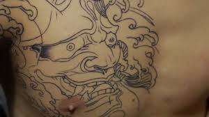 Hình xăm mặt quỷ cá chép. Hinh XÄƒm Khung Máº·t Quá»· I DÆ°Æ¡ng Truc Tattooist Youtube