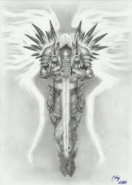 Tyrael By Grace Of God By Leyuart Erzengel Tattoo Armeltatowierungen Lowenkopf Tattoos