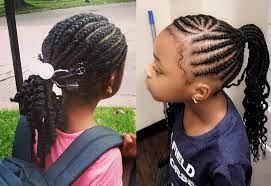 Usually, black hair is curly and naughty. 21 Sweet Cornrow Hairstyles That Little Girls Love