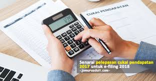 Senarai Pelepasan Cukai Pendapatan 2017 Untuk E Filing 2018 Jom Urus Duit