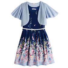 Girls 7 16 Plus Size Knitworks Pleated Floral Skater Dress Shrug Set Girl S Size 14 Plus Purple In 2020 Fashion Floral Dresses