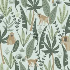 esta home behang apen mintgroen en donkergroen bij lief en klein shop je alles voor de hippe kinderkamer en babykamer snelle ve behang mintgroen jungle kamer