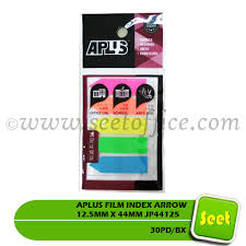 Aplus Film Index Arrow 12 5mm X 44mm 20s X 5 Color Pk