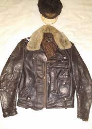 Very Rare 1940 S 50 S Buco Biker Horsehide Leather Motorcycle Jacket Harley Hat