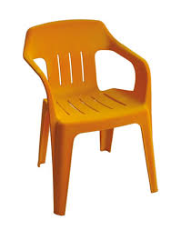 B A Ba Monobloc Chair Makeover By Cyrille Candas Orange Plastic Chair Chair Leather Accent Chair