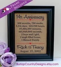 14th Anniversary 14th Wedding Anniversary By Burlapcountrydesigns 14th Anniversary Gifts Wedding Anniversary Gifts Anniversary Gifts