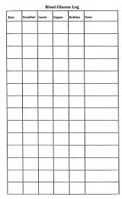 Printable Blood Sugar Log Chart Template Business Psd