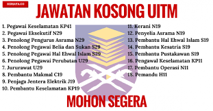Cara mohon jawatan kosong kemas 2019. Jawatan Kosong Uitm Kedah Terkini Lamaran J
