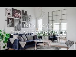 Ikea Hack Diy Industrial Mirror Wall Under 50 Youtube Wall Mirror Decor Living Room Industrial Mirrors Mirror Decor Living Room