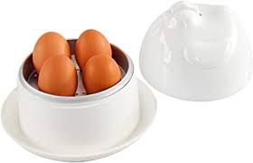 Next, use a slotted spoon to carefully. Amazon Com Home X Microwave Egg Boiler With Saucer For Hard Boiled Or Soft Boiled Eggs Egg Microwave Cooker No Piercing Required Dishwasher Safe Up To 4 Eggs 7 1 4 D X 6 H White Kitchen