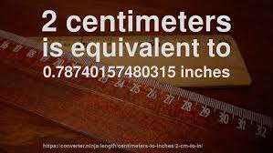 To find out how many centimeters in inches, multiply by the conversion factor or use the length converter above. 2 Cm To In How Long Is 2 Centimeters In Inches Convert