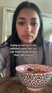 bc why do they turn into soup in less than 2 minutes 😂😀 #cereal  #fruitypebbles