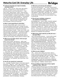 Kolekce podle kategorie kristýna tučková • poslední aktualizace: Fillable Online Maturita Card 30 Everyday Life Fax Email Print Pdffiller