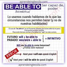Be Able To Modales En Ingles Ingles Verbos Ingles
