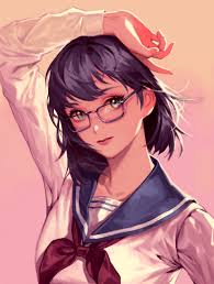 ArtStation - Schoolgirl wearing glasses
