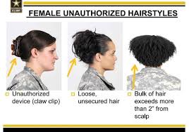 Faren aimee campbell, who works in army logistics in silver spring, md., experienced hair loss and damage from keeping. Call To Action Reconsider Changes To Ar 670 1 To Allow Professional Ethnic Hairstyles For Military Women Ywca Nca Advocacy