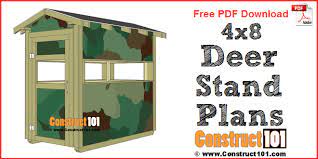 Deer are especially susceptible to such scenarios. Deer Stand Plans 4x8 Free Pdf Download Construct101
