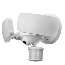 An outdoor camera relies on a high weatherproof rating that stands up to the elements and drastic changes in temperature. Maximus White Smart Motion Activated Outdoor Integrated Led Camera Floodlight Spl1206a1w4wh The Home Depot