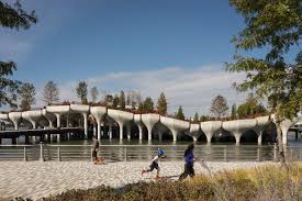 Remarkably, diller stood by his commitment to fund nearly the whole project even when it ended up costing more than twice the original construction estimates of. Heatherwick Studio And Mnla Bridge Structure And Botany At Little Island