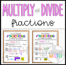 Multiply Divide Fractions Whole Numbers Poster Teks 5 3i 5 3l