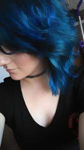 My Blue Locks Dried Like Ocean Waves Used Arctic Fox Poseidon Purple Rain Periwinkle Hair Color Blue Blue Hair Highlights Blue Ombre Hair