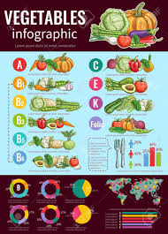 Healthy Vegetables Infographic Design Template With Sketches