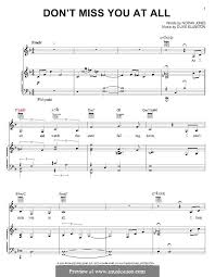 Don T Miss You At All By D Ellington Digital Sheet Music Printable Sheet Music Sheet Music