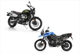 All thing combine to give the tiger great maneuverability, especially at slower speeds. Family Feud Triumph Scrambler 1200 Xc Vs Tiger 800 Xcx