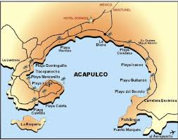 La quebrada (spanish for gulch or ravine) is one of the most famous tourist attractions in acapulco, mexico. Mapa De Acapulco Turismo Org